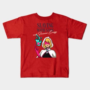 Slaying with Sass and Feminine Energy Divine Feminine Energy Kids T-Shirt